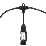 Гирлянда для улицы «Фонарики» 5 м 10 ламп LED (11.5*5.5 см) черн.пров, 1 реж.,IP-54 (220 V), Теплый белый (возможность соединения)