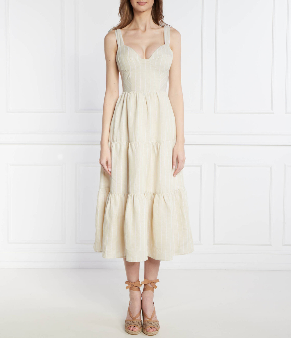 Льняное платье EMEREAL Pepe Jeans London - экрю(PL953473)