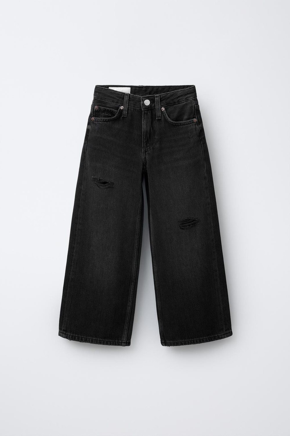 ZARA ДЖИНСЫ WIDE LEG, ЧЕРНЫЙ