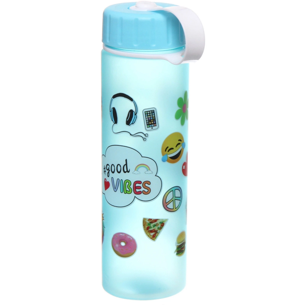 Бутылка питьевая пластиковая 650мл «Летние каникулы» матовая, микс цветов