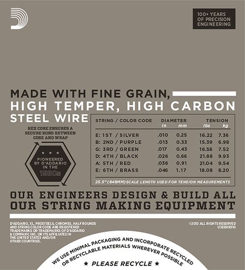 Струны для электрогитары 10-46 D'ADDARIO EHR310