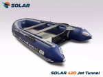 Лодка надувная моторная solar-420 jet tunnel