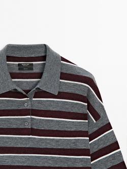 Massimo Dutti Свитер из 100% шерсти, бордо