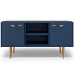 Тумба под ТВ Арт Колор matte 117см Стайл Голд Королевский синий матовый