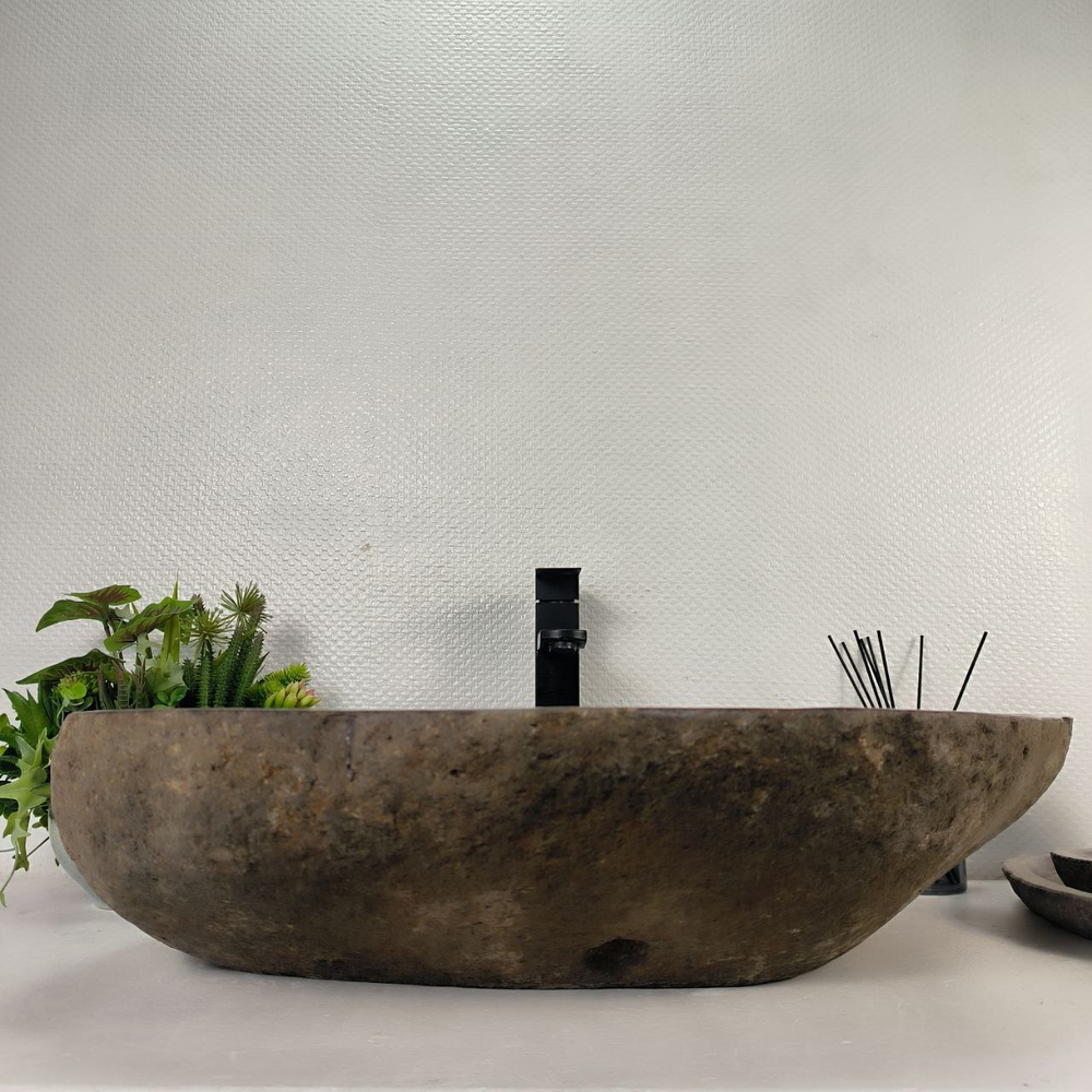 Раковина из речного камня RS-65035 62*51*16 0858