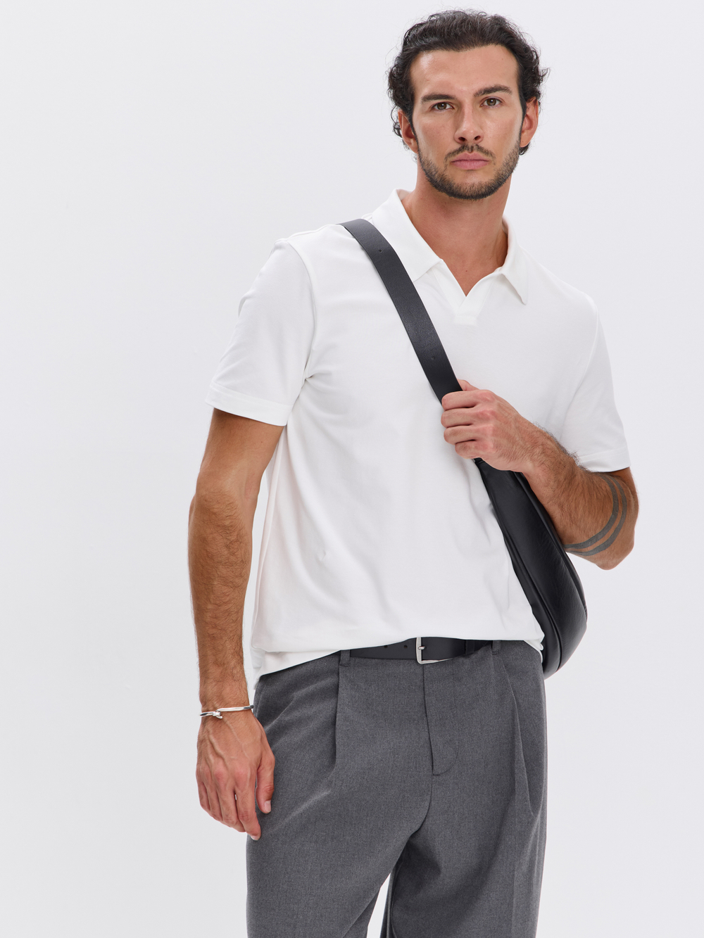 Футболка-поло трикотажная повседневная