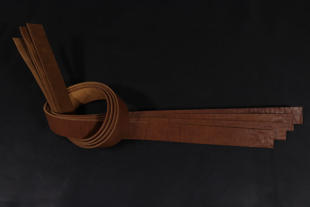 Ременная заготовка Коньяк гладкая