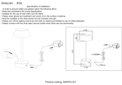 Аккумуляторная настольная лампа Crystal Lux SANTA LG1 COFFEE