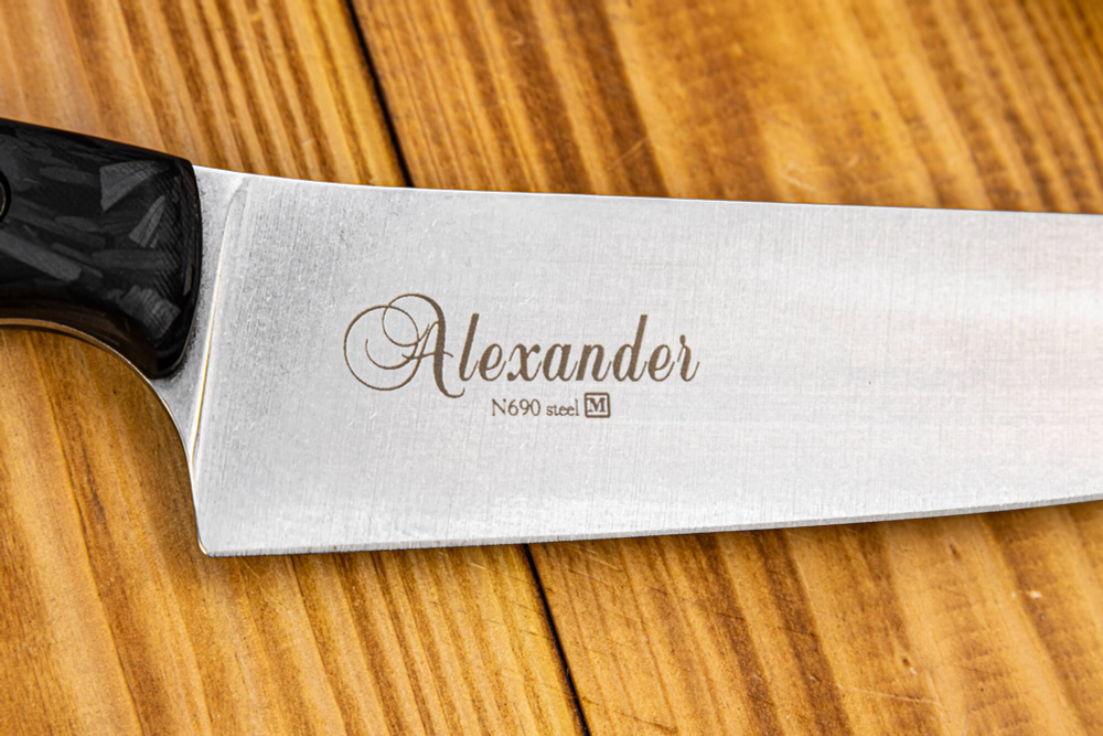 🏆Кухонный нож Alexander M N690 Carbon
