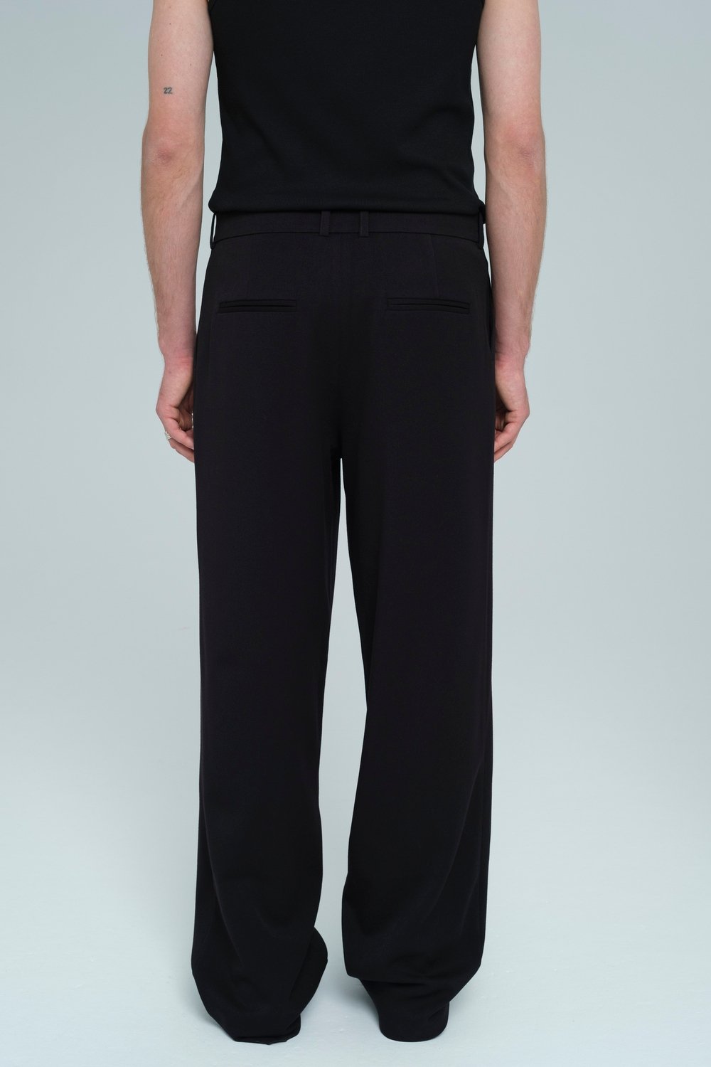 Брюки широкие | black viscose