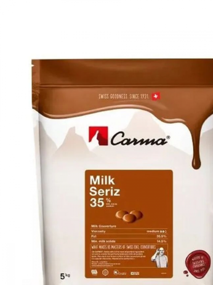Шоколад Carma молочный Milk Seriz 35,0%, 250гр
