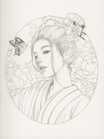 Folk tales and girls. Coloring book