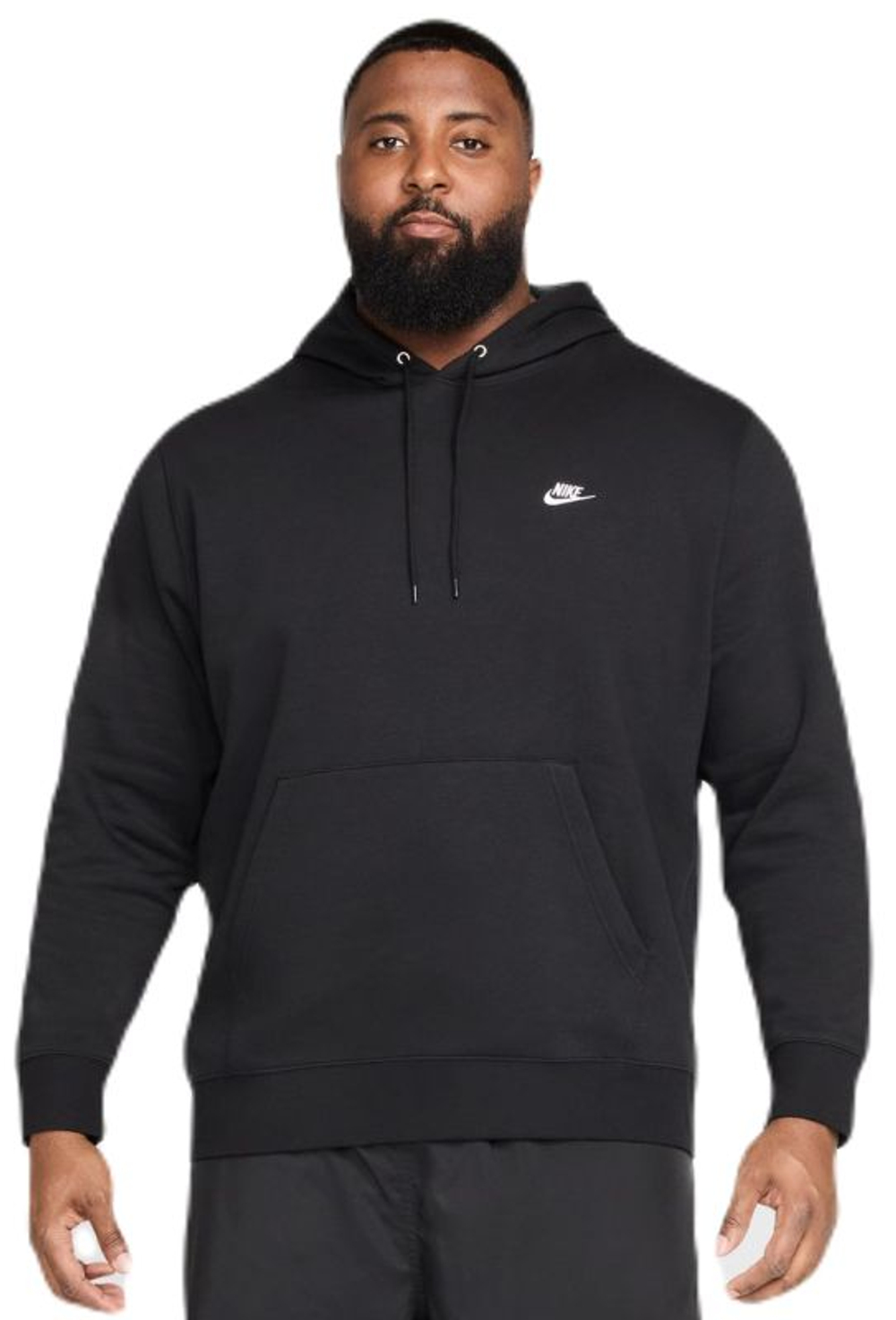 Куртка теннисная Nike Club Fleece Pullover - black/black/white