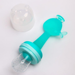 4780633 Ниблер с силиконовой сеточкой и силиконовой ручкой-грызунком, цвет бирюзовый