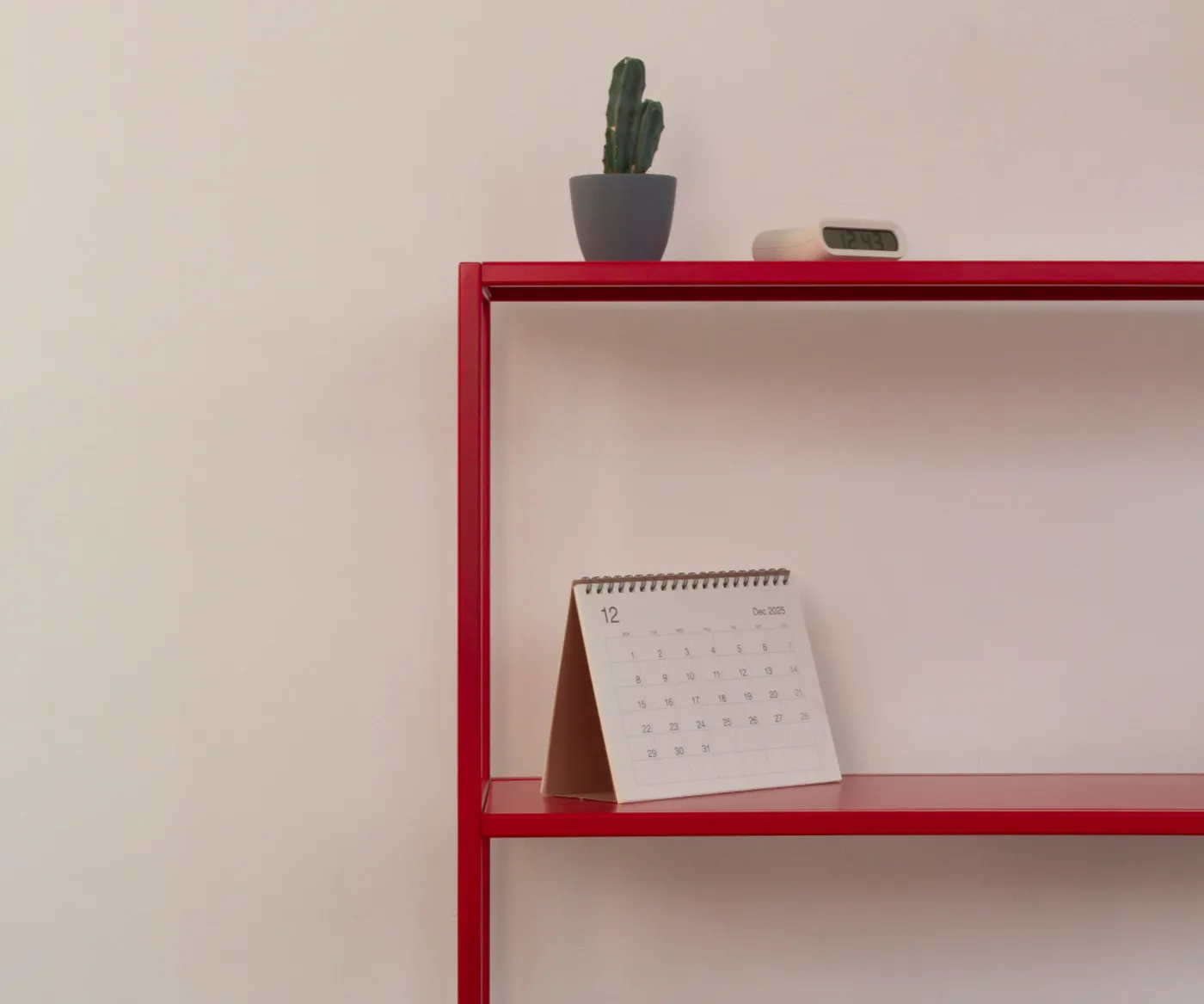 Стеллаж металлический 155х60х25, красный