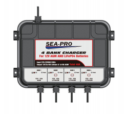 Зарядное устройство SEA-PRO ТЕ4-0273 (1х12В AGM, 3х12В LiFePo4)