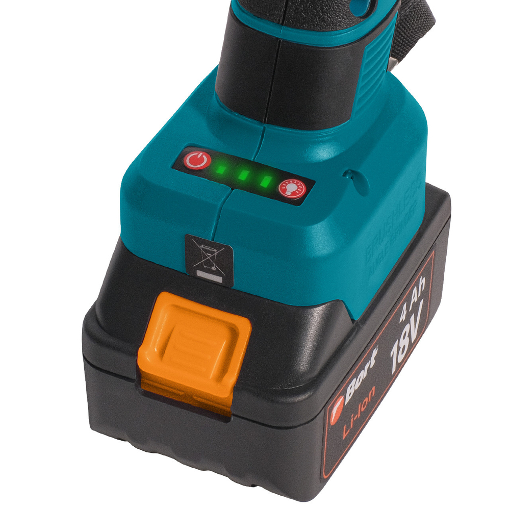 Машина шлифовальная угловая аккумуляторная BORT BWS-18Li-125 (2*4Ач+ЗУ)