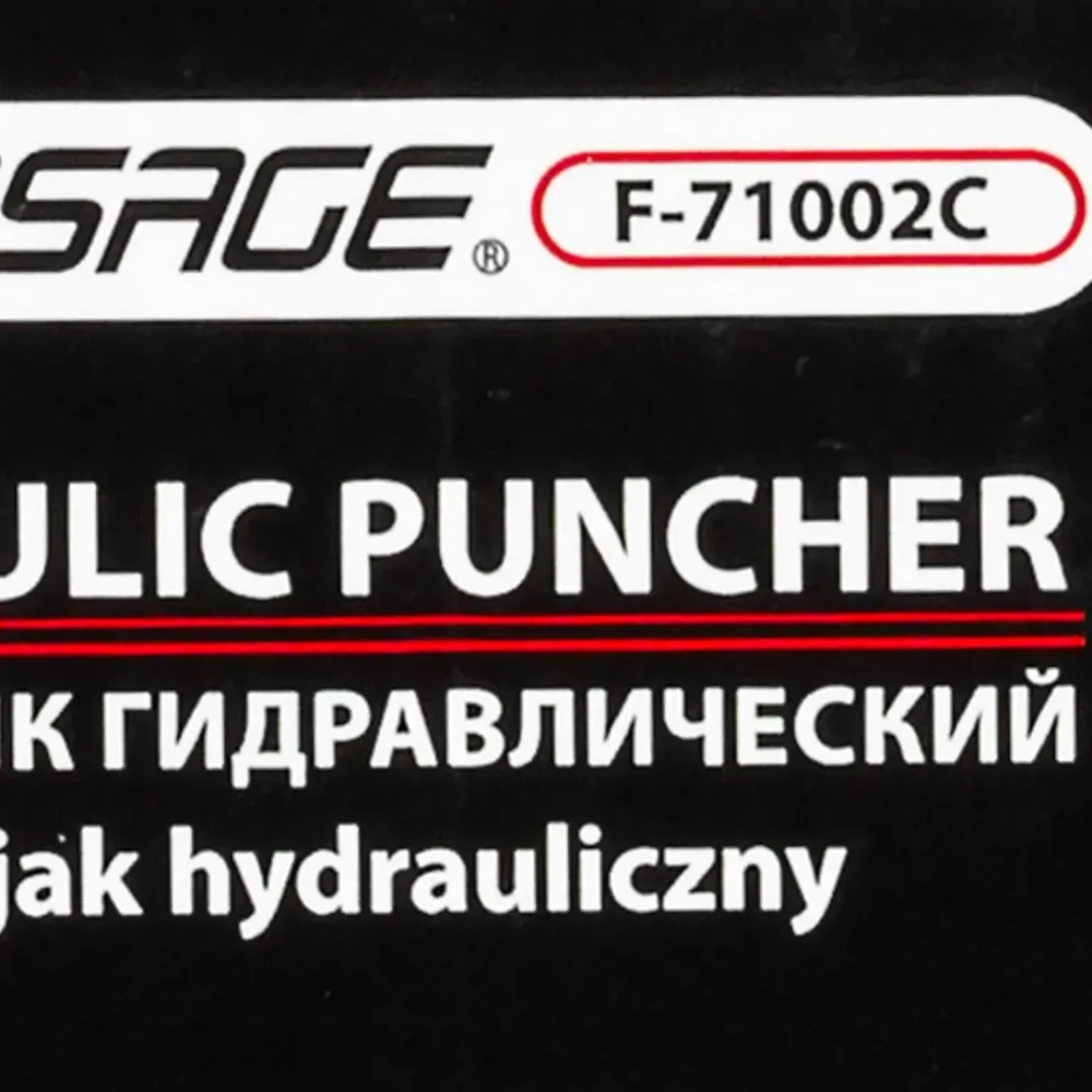 Пробойник гидравлический ручной с карданным присоединением 11т(?22, 27.5, 34, 43, 49, 60мм, сталь нерж.-1.6мм, медь/алюм.-3.2мм,ход штока-22мм)в кейсе Forsage F-71002C