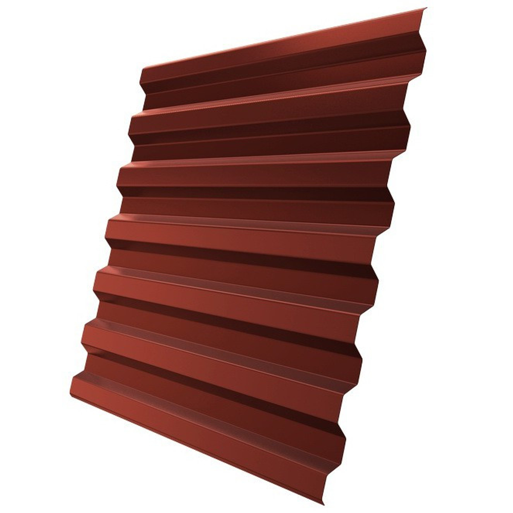 Профнастил С21 Железный Форт Pe 0,35 мм RAL 8004 медно-коричневый