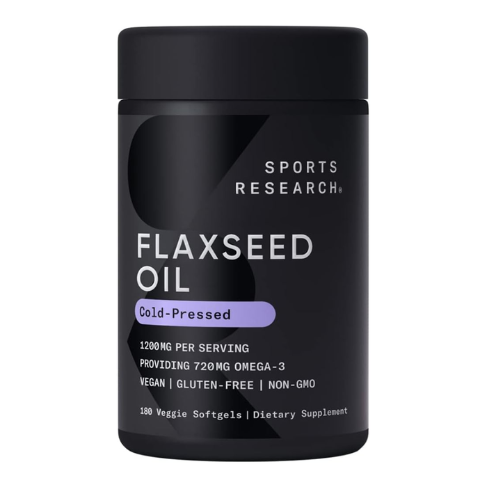 Flaxseed Oil, Льняное масло, Sports Research (180 капсул)