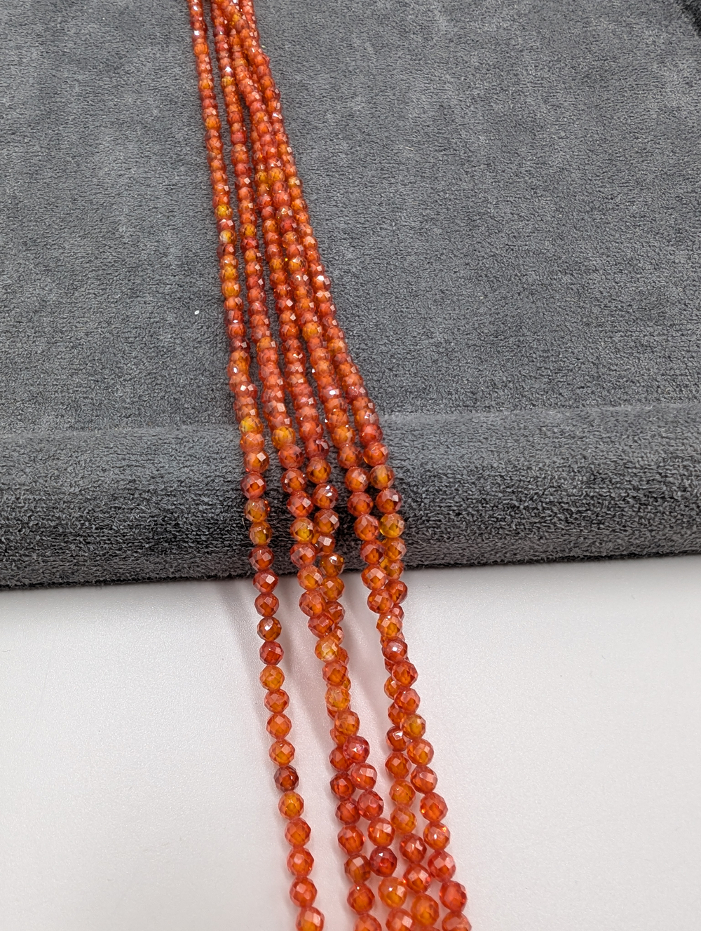 Фианиты 3мм, оранжевый