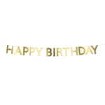 Гирлянда золотая "Happy Birthday" 1.8 м