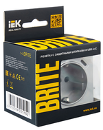 Розетка с заземлением  IEK BR-R14-16-U22-018-K47