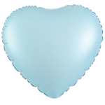 Шар фольгированный Сердце 46 см (Голубой)