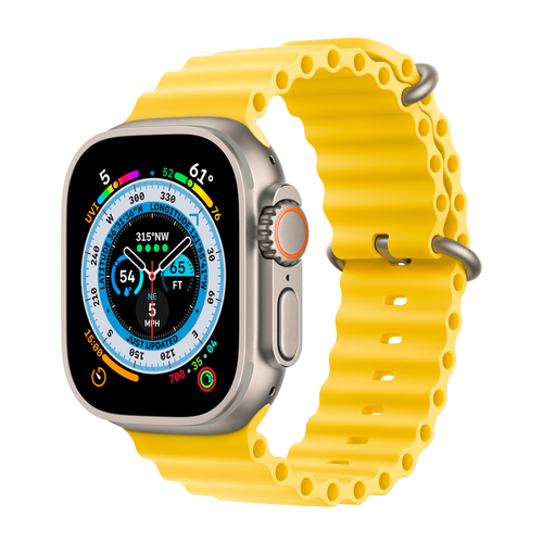 Умные часы Apple Watch Ultra GPS + Cellular, 49mm, Titanium Yellow Ocean Band (Желтый)