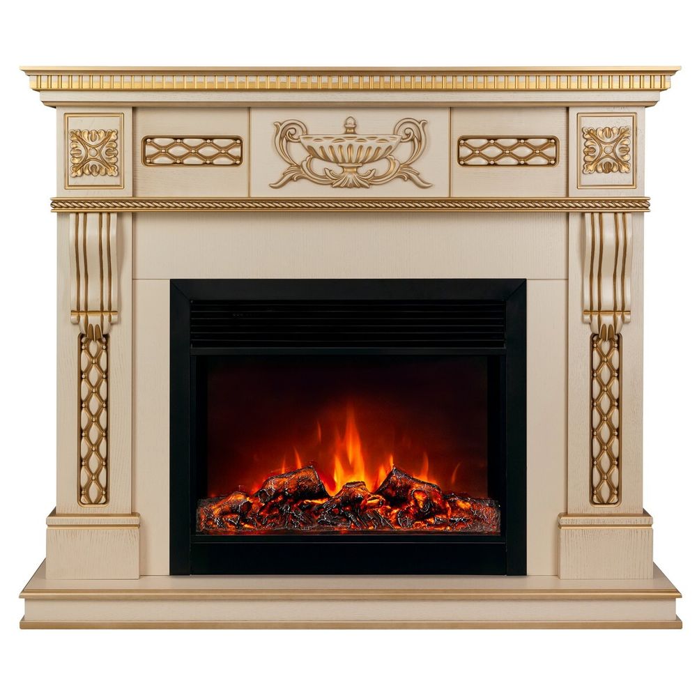 Электрокамин RealFlame Corsica Lux 25,5/26 WT с очагом Moonblaze Black
