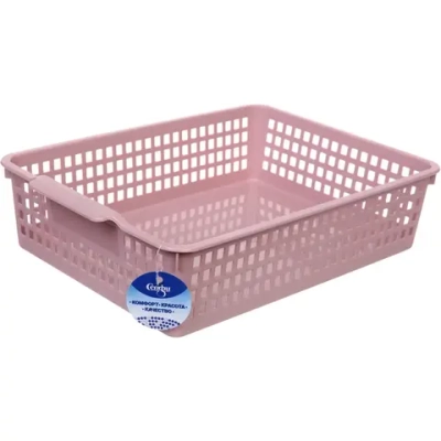 Лоток для хранения «ЛЕНАР», цвет пудровый, 35*25*8,5см (лейбл Селфи)