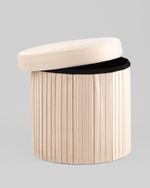 Пуф складной с ящиком Store Round бежевый