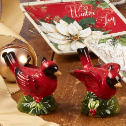 Набор для соли и перца 3D 10см Certified Int. Зимний сад Птицы