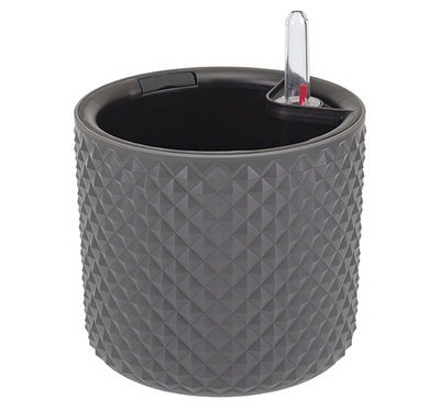 Кашпо ФАСЕТ 2л D150мм H=140мм вставка и автополив, с индикатором уровня воды