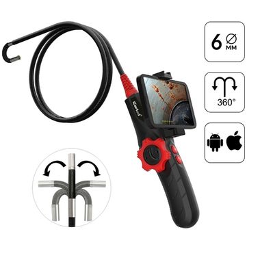 Видеоэндоскоп управляемый USB, 2Мп, 1920x1080, 1м, 6мм, 360° iCartool IC-V200