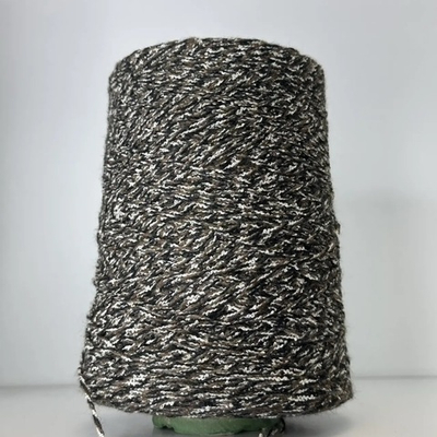 103189 - BLURING SPA; хлопок, меринос, п/а; 540м/100гр; col. 27, цвет: скрутка из трёх нитей белый, коричневый, чёрный; S502