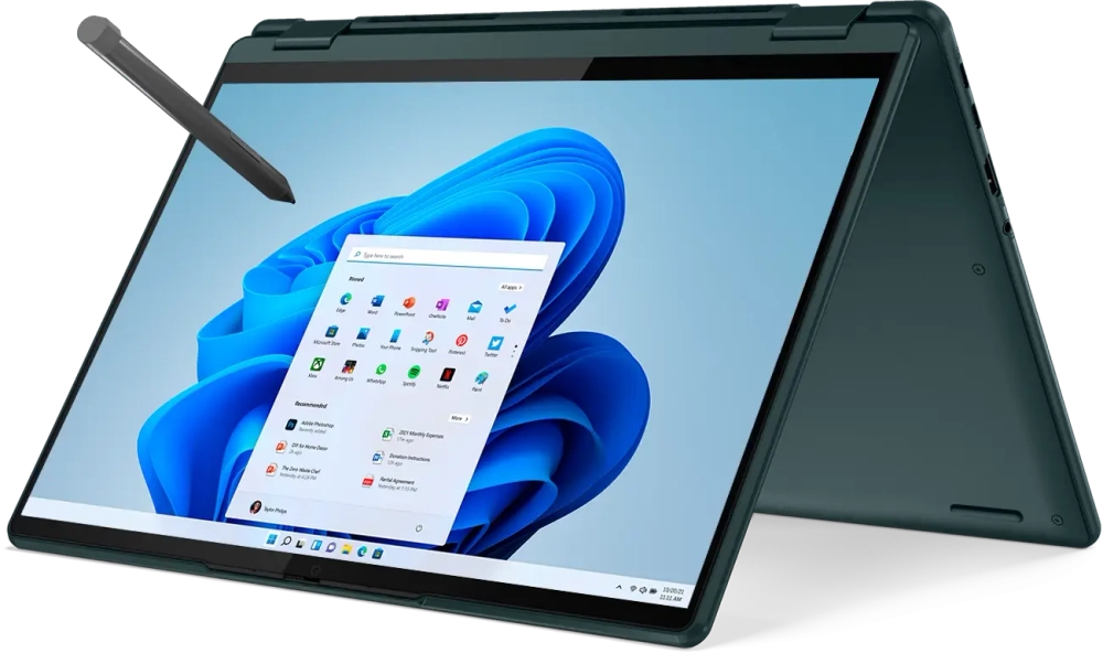 Ноутбук Lenovo Yoga 6 13ABR8, 13.3" (1920x1200) IPS/AMD Ryzen 7 7730U/16 ГБ LPDDR4X/1024 ГБ SSD/AMD Radeon Graphics/Windows 11 Home, Бирюзовый (83B20098RK)
