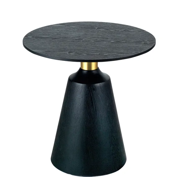 Журнальный столик Nicole, Ø60х60 см, черный с золотом