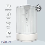 Душевая кабина Parly Bianco BETT921 90х90 стекло матовое/профиль матовый хром