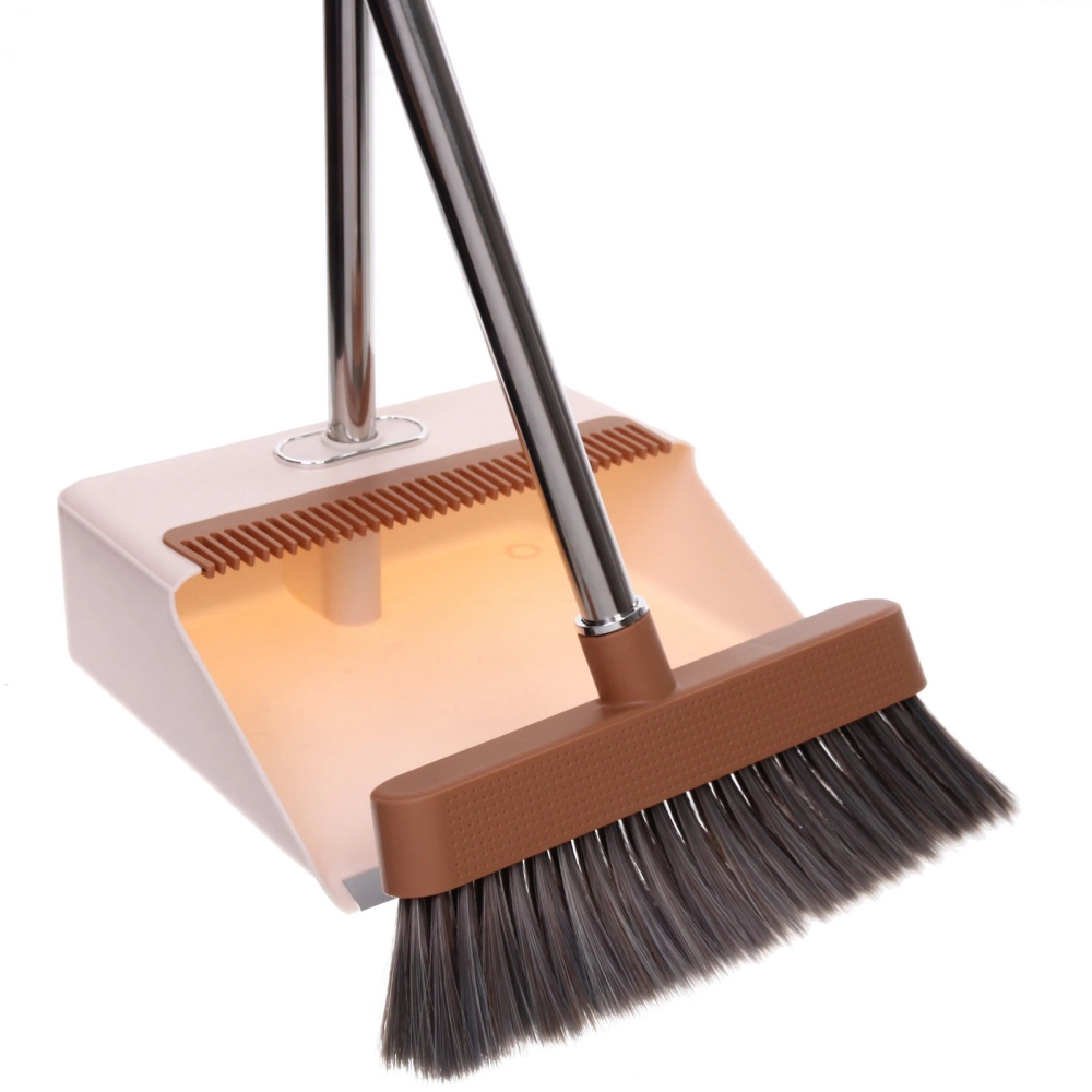 Набор для уборки, щетка для пола с совком «Люкс» персиковый 1130