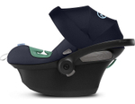 Коляска 3 в 1 Cybex Priam IV Chrome Brown complete и автокресло Aton S2 i-Size Ocean Blue Off White