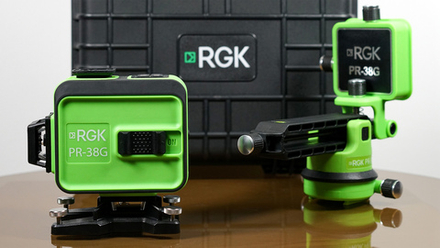 Лазерный уровень нивелир, зеленый луч RGK PR-38G
