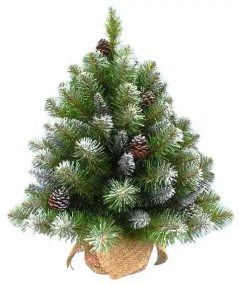 Елка Императрица заснеженная с шишками 90 см. в мешочке, мягкая хвоя, Triumph Tree (73810)