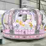 Электрическая карусель «Корона Принцессы» розовая, 12 мест