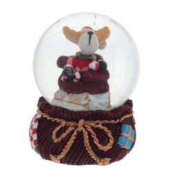 GAEM Фигурка декор в стекл шаре "Дед Мороз/Мишка/Олень", D 4.5 см, L4,5 W5 H6 см, 4в.