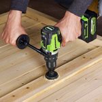 Дрель-шуруповерт аккумуляторная GREENWORKS GD24DD140 ударная, 24V, АКБ 4Ач и ЗУ 3707607CUB