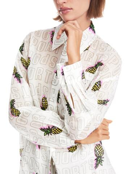 Marc Cain Рубашка из рами с принтом