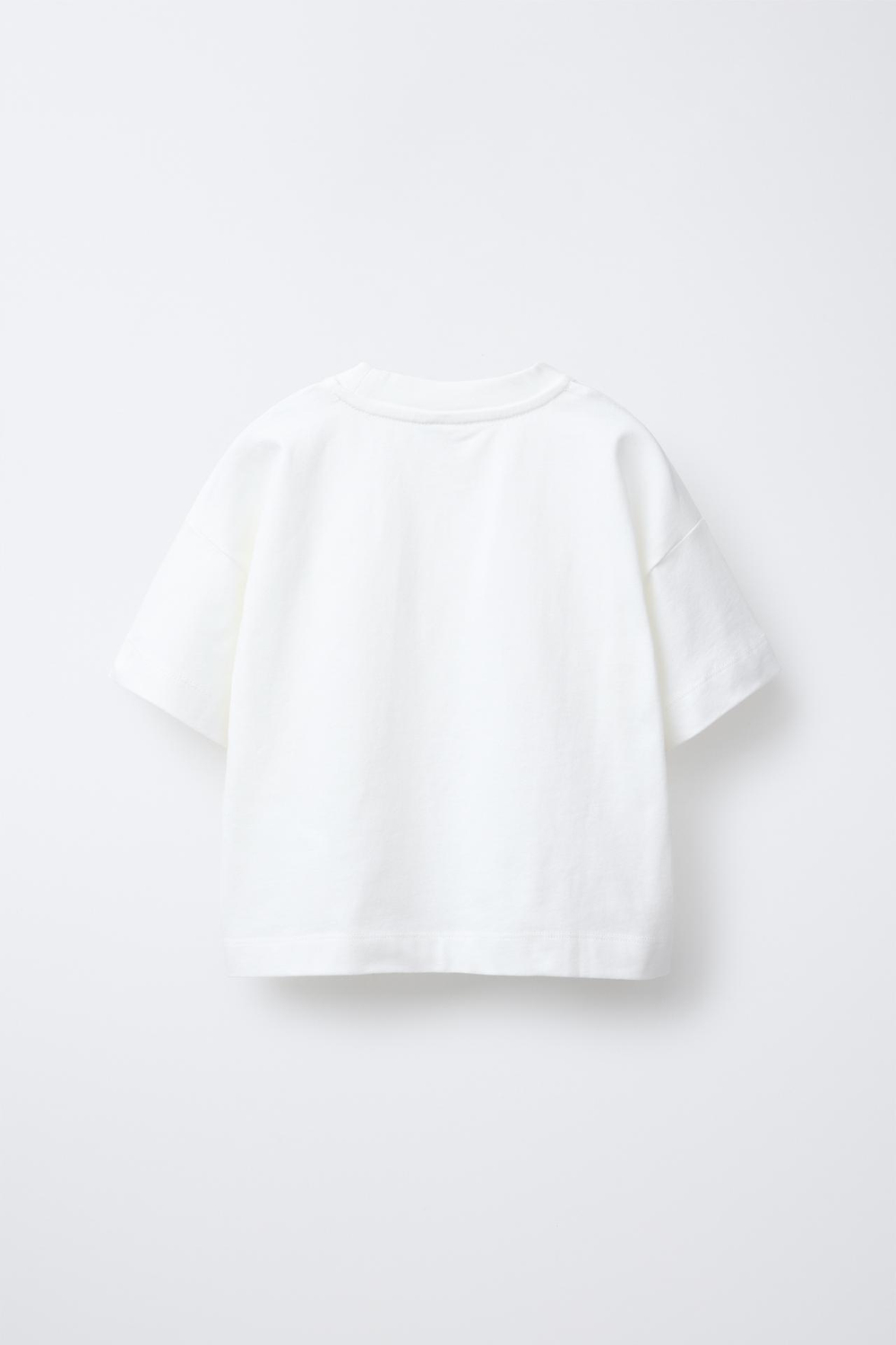 ZARA ФУТБОЛКА С АППЛИКАЦИЯМИ, БЕЛЫЙ