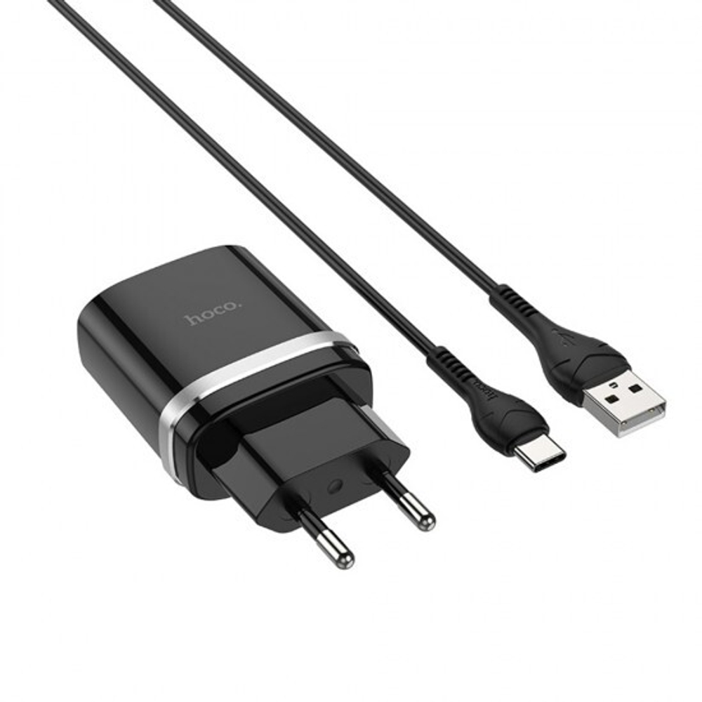 Сетевое зарядное устройство HOCO C12Q Smart, QC 3.0 кабель Type-C, 012994 Белый