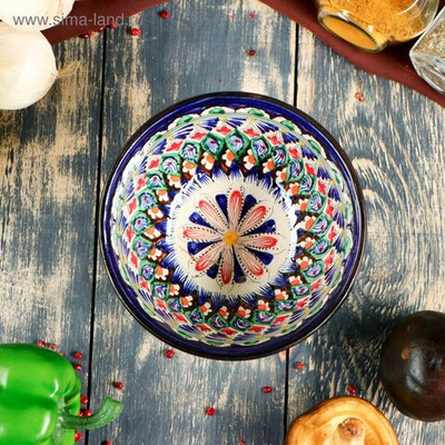 Коса Риштанская Керамика Цветы 15,5 см, малая, микс